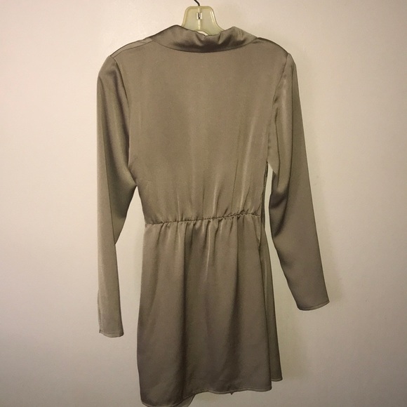 Missguided Satin Wrap Dress - Picture 3 of 5